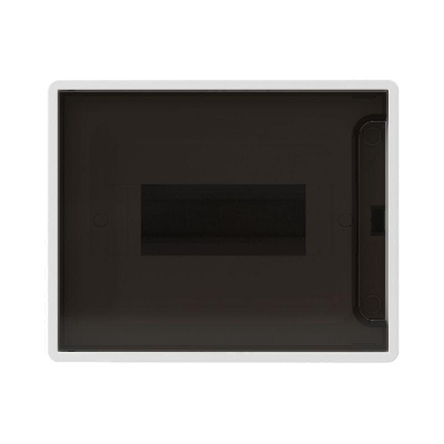 Щиток 8 мод. настенный FRAME с тонированной дверцей с 2 шинами PEN на 6 и 8 отв. бел. DKC F08W1WD