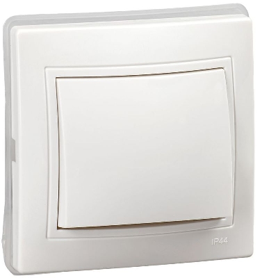 Выключатель 1-кл. СП Кварта ВС10-1-0-КБ-44 10А IP44 бел. GENERICA KV-V10-10-44-K01