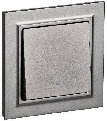 Выключатель 1-кл. СП BRITE ВСР10-1-0-БрС 10А в сборе сталь IEK BR-V10-0-10-K46-F