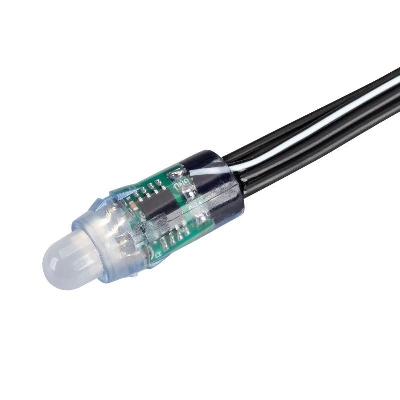 Модуль герметичный управляемый SPI-UVR-D12 5V RGB-BPT (0.3Вт IP67 90 deg) пластик (уп.500шт) Arlight 039172