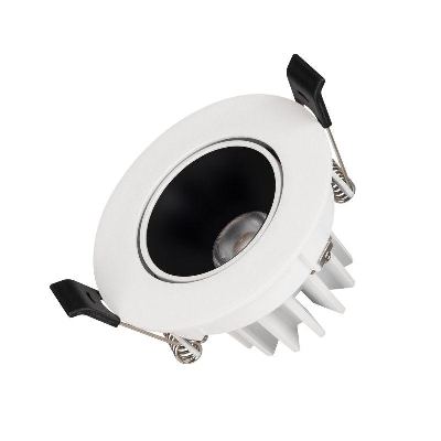 Светильник светодиодный MS-FORECAST-BUILT-TURN-R82-8W Warm3000 (WH-BK 32 deg 230В) IP20 металл Arlight 035448(1)