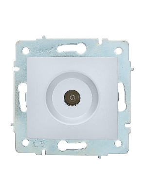 Розетка телевизионная оконечная TV СП ASTI IP20 механизм жемчуж./бел. перламутр. LEZARD 7081-3088-130