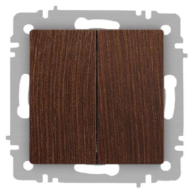 Переключатель 2-кл. СП Accent 6-107-10 10А IP20 250В AL/CU венге Intro Б0063574