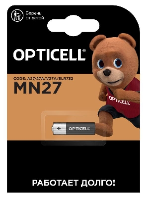 Элемент питания алкалиновый A27/MN27/8LR732 12В (блист.1шт) Specialty Opticell 5070002