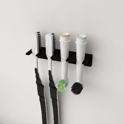 Держатель для хранения зубных щеток и насадок монтаж без сверления черн. Rexant 38-0695