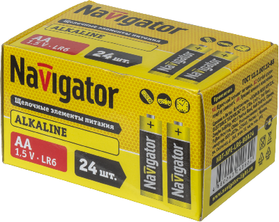 Элемент питания алкалиновый AA/LR6 14 060 NBT-NPE-LR6-BOX24 (уп.24шт) Navigator 14060