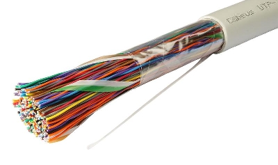 Кабель витая пара UTP (U/UTP) кат.3 50 пар 24 AWG ОЖ solid PVC нг(А)-LS Cabeus 7282c