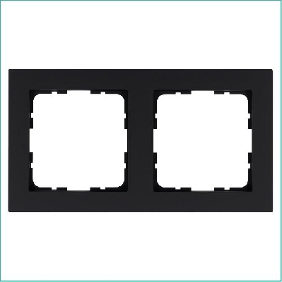 Рамка 2-м G-Classic черн. матов. soft touch Jasmart G1002PB