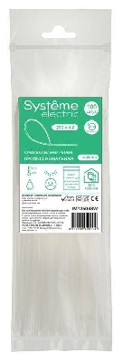 Стяжка кабельная 250х4.8 бел. (уп.100шт) SE IMT25048W