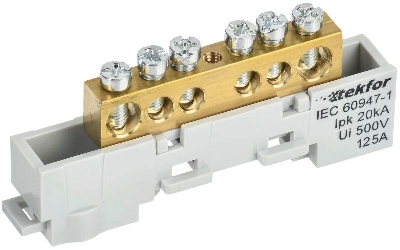 Шина L "фаза" неизол. на универс. держ. 8х12-6-Ср TEKFOR IEK TF-NN20-06-DL-K03