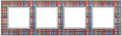 Рамка 4-м 14-5104-00 стекло Elegance прозрачный+бел. ЭРА Б0034523