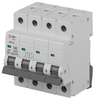 Выключатель автоматический 4п C 63А 4.5кА ВА47-63 PRO ЭРА Б0059445