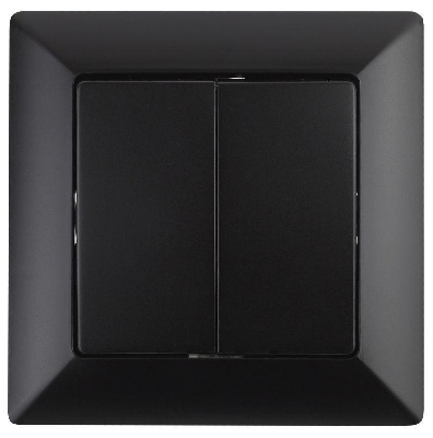 Выключатель 2-кл. СП Solo 4-104-05 10А 250В IP20 антрацит Intro Б0053589