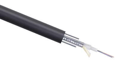 Кабель волоконно-оптический 9/125 одномод. 4 волокна loose tube бронир. стальн. лентой и стальн. проволоками для внешн. прокладки -40-+70град.C PE черн. Cabeus 10119c