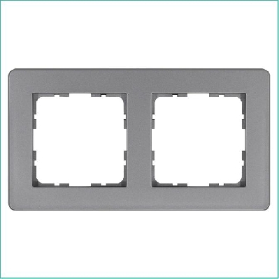 Рамка 2-м G-Flex алюм. Jasmart G1102S