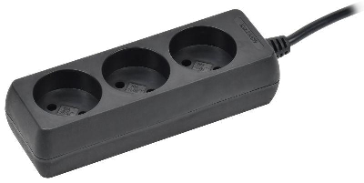 Удлинитель 3х5м без заземл. 10А IP20 У3 250В ПВС 2х0.75 черн. IEK WYP10-06-03-05-K02