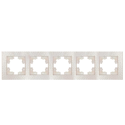 Рамка 5-м Афина фактурная универс. жемчуж. Universal A11042-Obr