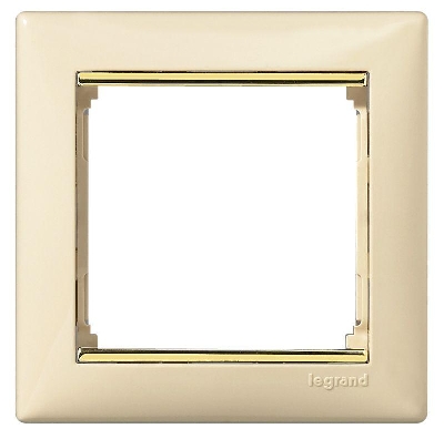 Рамка 1-м Valena сл. кость/зол. Leg 774151