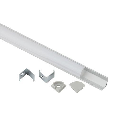 Комплект с угловым анодированным профилем 1616R-1m 16х16мм. 1м CAB280 сереб. Эра Б0062772