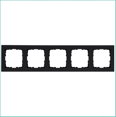 Рамка 5-м G-Classic черн. матов. soft touch Jasmart G1005PB