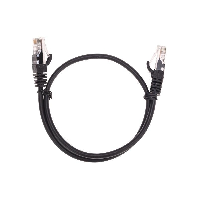 Патч-корд U/UTP CAT 5e RJ45-RJ45 26AWG LSZH черн. 0.5м Rexant 02-0102-05