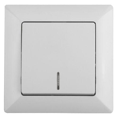 Выключатель 1-кл. СП Solo 4-102-01 10А 250В IP20 с подсветкой бел. Intro Б0053557