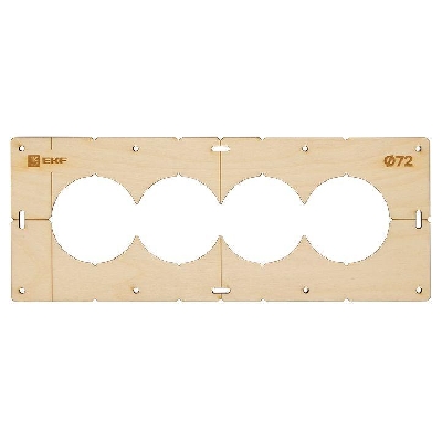 Шаблон для подрозетников c 4 отв. d72мм Expert EKF sh-d72-4