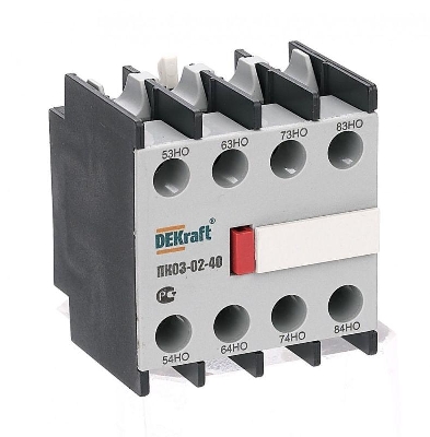 Приставка контактная ПК-03 лицев. доп. контакты 4НО DEKraft 24103DEK