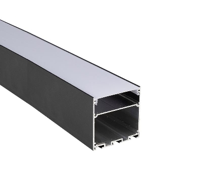 Профиль накладной PAL 5050-BLACK (компл. 2м 2 глухих заглушки рассеиватель матов. 4клипсы крепеж. 2подвеса по 1м) Pro JazzWay 5058897