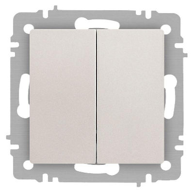 Выключатель 2-кл. СП Accent 6-104-06 10А IP20 250В AL/CU перламутр. Intro Б0063491