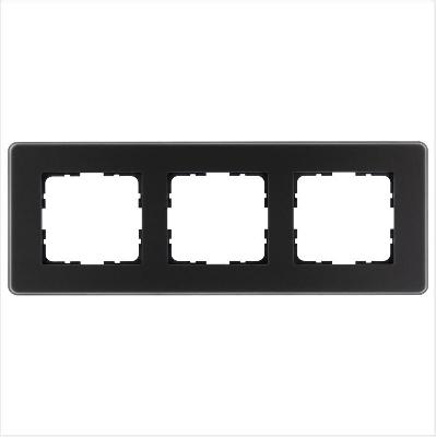 Рамка 3-м G-Glass закругленная стекло матов. черн. Jasmart G1003GB-RM