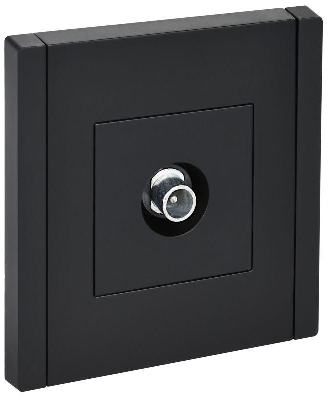 Розетка TV проходная FORTE&PIANO FP129 черн. IEK FP-A10-P-K02