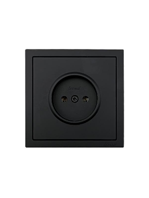 Розетка 1 мест. б/з ПБТ СП ZIMA IP20 16А безвинт. зажим черн. бархат LEZARD 704-4288-121BQC