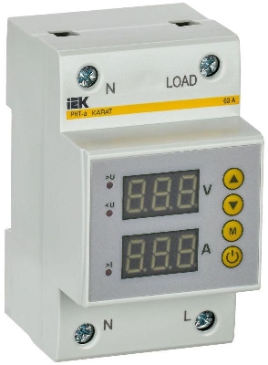 Реле напряжения и тока РНТ-д 1ф 54мм 63А KARAT IEK IVC31-1-63