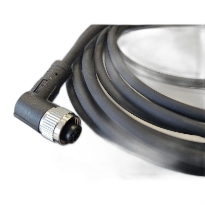 Кабель M12 4A гнездовой 5000мм угловой полиуретан свободный конец СЦМ120027-04A-2-05000 черн. СТЭЗ 185210805