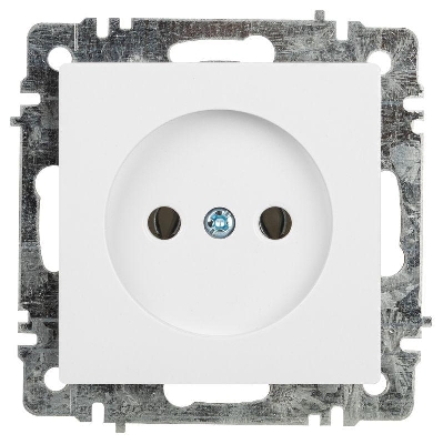 Розетка 1-м СП Accent 6-201-01 16А IP20 250В 2Р AL/CU бел. Intro Б0063653