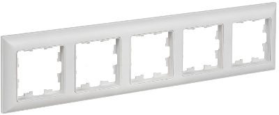 Рамка 5-м BRITE РУ-5-БрАБ арктич. бел./бел. IEK BR-M52-12-K91