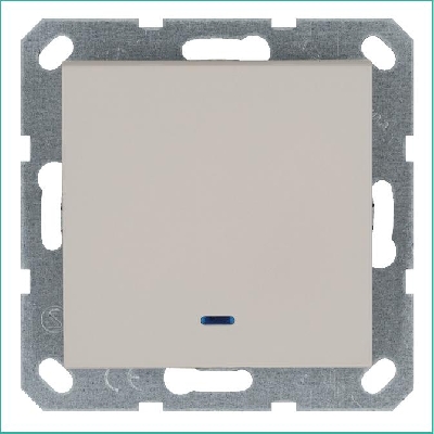 Выключатель 1-кл. 10А IP20 с подсветкой механизм тауп Jasmart G3011NT