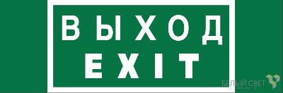 Знак безопасности NPU-3311.E24 "Выход-EXIT" Белый свет a25968