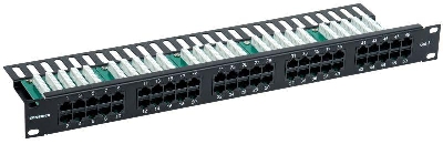 Патч-панель телеф. 1U кат.3 RJ45 50 порт. (Krone) GENERICA PP50-1UC03U-K05-G