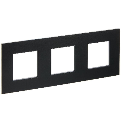 Рамка 3-м SKANDY SK-F33Bl металл черн. IEK SK-M32-M-K02