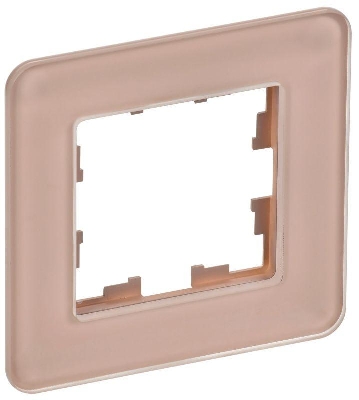 Рамка 1-м BRITE РУ-1-2-Бр стекло дым. RE IEK BR-M12-G-41-K97