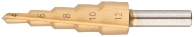 Сверло ступенчатое HSS по металлу 5 ступеней 4-12мм MOS 36381М