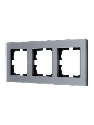 Рамка 3-местн. гориз. VESNA стекло асфальт матов. LEZARD 742-M6980-148