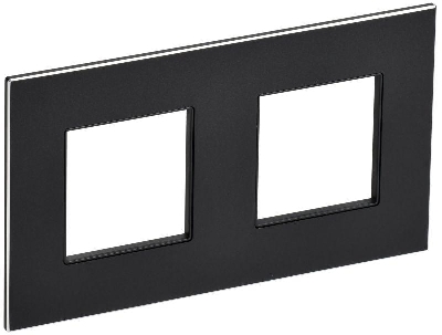 Рамка 2-м SKANDY SK-F32Bl металл черн. IEK SK-M22-M-K02