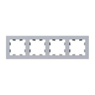 Рамка 4-м Эпика пластик алюм. EKF UP1-FPA-04