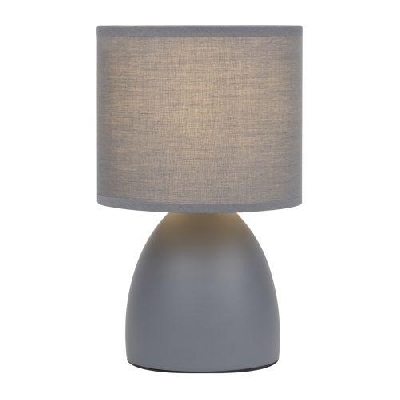 Лампа настольная Nadine 7042-501 1хE14 40Вт керамика сер. с абажуром Rivoli Б0053454