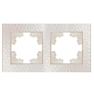 Рамка 2-м Афина фактурная универс. жемчуж. Universal A10044-Obr