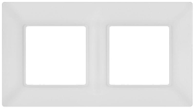 Рамка 2-м Elegance 14-5002-01М для розеток и выключателей матов. бел. Эра Б0065814