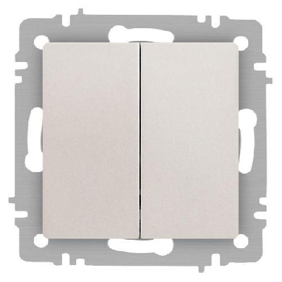 Переключатель 2-кл. СП Accent 6-107-06 10А IP20 250В AL/CU перламутр. Intro Б0063566
